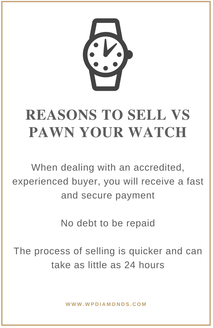 Reasons to sell VS pawning your watch