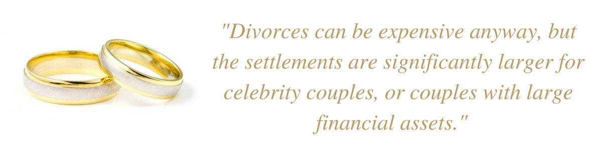 Celebrity divorce settlements