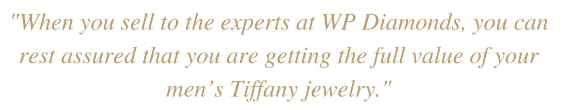Sell men's Tiffany jewelry