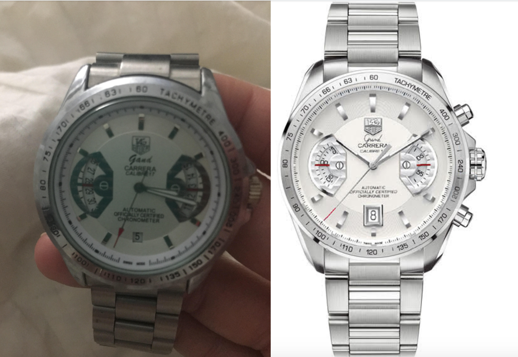 real vs fake tag heuer watches